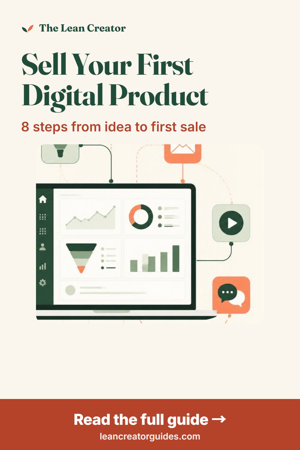 How to sell digital products in 8 steps: idea, validation, creation, pricing, platform, list, Pinterest, launch