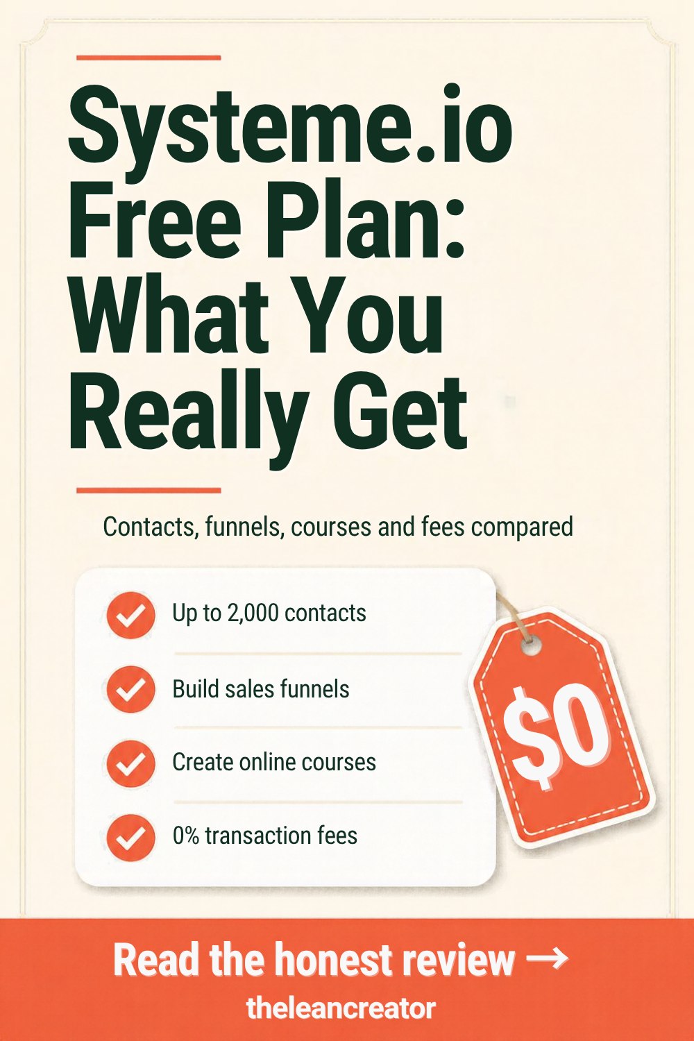 Systeme.io free plan: what you really get, from contacts and funnels to courses and 0% fees
